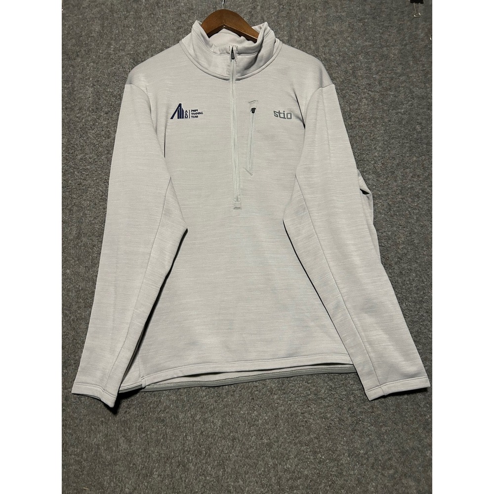 Stio 1/2 pullover mens gray logo XL fleece casual outdoors